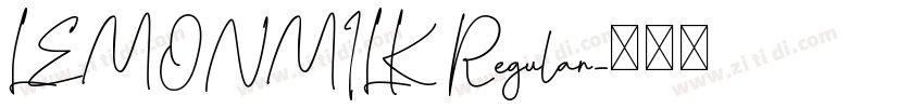 LEMONMILK Regular字体转换